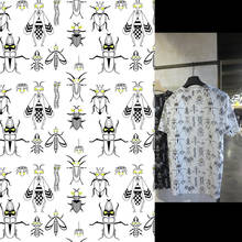 Европейская брендовая новая весенне-летняя ткань с принтом в виде насекомых, Фабричный магазин с логотипом на заказ 2024 - купить недорого