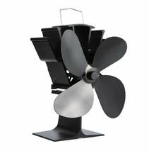 Herramienta de calentador de ventilador de cuatro hojas, ventilador de chimenea de madera, energía de calor, estufa de leña 2024 - compra barato