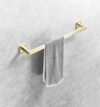 Soporte de barra de toalla de acero inoxidable 304, accesorio de montaje en pared, toallero de baño, oro cepillado, 40/50cm 2024 - compra barato