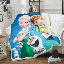 Disney Frozen 2 Elas Anna Little Blanket Girl Cover Blanket Double Thicken Winter Cover Leg Siesta Blanket Single Office Blanket 2024 - buy cheap