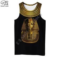PLstar-Camiseta sin mangas Cosmos Horus para hombre y mujer, chaleco de verano Unisex con estampado de 3D, Dios Egipcio, Ojo de Egipto, Faraón Anubis, símbolo de cara, s-2 2024 - compra barato