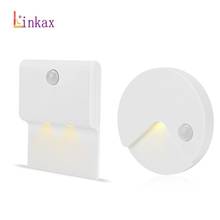 Lâmpada de led redonda/retangular com sensor de movimento, luz noturna ideal para armários, despensa e guarda-roupas 2024 - compre barato