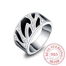 Anel de prata esterlina 925, joia fashion de prata, presente para mulheres e homens, anéis de dedo de prata com gotejamento cz para mulheres e homens 2024 - compre barato