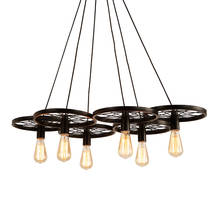 Lustre retrô de ferro forjado estilo industrial, lustre para restaurante, bar, cafeteria americana, café para internet, criativo, personalidade 2024 - compre barato