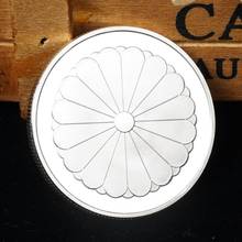 Новые японские серебряные Феникс Хризантема металлические монеты сувенир искусство Sillver коллекция монет фестиваль подарок 2024 - купить недорого