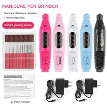 Professional 1set Pen Type Electric Grinder Nail Polishing Machine Manicure Machine Nail Art Pen Nail Art Decoration Tools  Kit 2024 - buy cheap