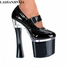 Zapatos de tacón alto con plataforma para Mujer, tacones de 18cm con suela alta, tacones de colores, exóticos, bailarinas 2024 - compra barato