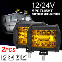 2 pçs nova atualização 1000w 12led carro barra de luz trabalho ponto feixe nevoeiro/condução lâmpada âmbar fora estrada suv 2024 - compre barato