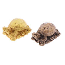 Lucky Feng Shui Money Resin Turtle Tortoise Figurine Desktop Ornament for Home Garden Office Tabletop Decoration Accessories 2024 - buy cheap