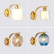 Lámparas de pared de cristal modernas, sala de estar accesorio para, dormitorio, candelabro, luminaria, decoración del hogar, iluminación, decoración Interior del pasillo 2024 - compra barato