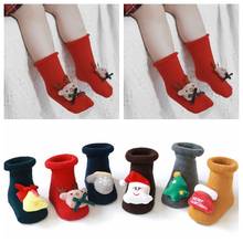 Cotton Spring Winter Autumn Baby Girls Boys Kids Socks Children Cartoon Terry Elk Santa Claus Christmas Baby Socks 2024 - buy cheap