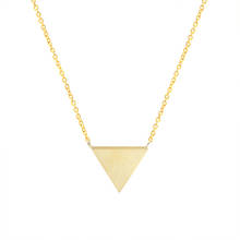 Collares de cadena de oro con diseño de triángulo creativo para mujer, joyería con colgante de moda para fiesta de boda, regalos para chica 2024 - compra barato