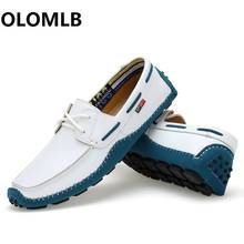 New Men Loafers Genuine Cow Leather Moccasins slip-on Outdoor Walking Driving Men Casual Shoes Flats Comfy Footwear 2024 - buy cheap