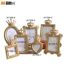 Murals Vintage Carved Gold Crown 7 6 3 Inch Photo Frame Creative Resin Craft Gift Nordic Home Decor Furnishing Picture Frame 2024 - buy cheap