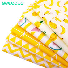 SEWBATO 6Pcs/Lot Banana pineappleTwill Cotton Fabric DIY Sewing Quilting Baby&Child Fat Quarters Patchwork Textile Material 2024 - buy cheap