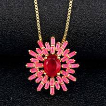 New Design Copper Zircon Geometric Choker Necklace Pendant Crystal Rhinestone Chain Necklace Creative CZ Necklaces Jewelry 2024 - buy cheap