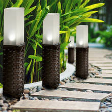 Rattan Style Solar Powered Outdoor Garden Stake Light Lawn Patio Courtyard Path Underground Stake Light 2024 - buy cheap