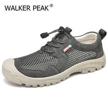 Zapatos informales de malla transpirables para hombre, Calzado cómodo para caminar, color gris, para verano, talla grande 12, 2021 2024 - compra barato