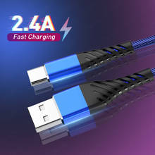 Cables USB tipo C 0,5/1/2m, carga rápida de nailon para teléfonos móviles Samsung, Huawei, mi 9/10 Xiaomi, accesorio usb-c, Cable de Fecha 2024 - compra barato