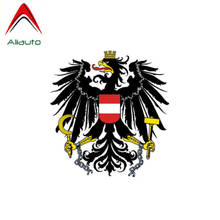 Aliauto adesivo engraçado com bandeira austríaca, adesivo de braços, à prova d'água, protetor anti-uv, decalque reflexivo, 9cm * 10cm 2024 - compre barato