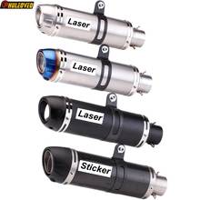 Universal Motorcycle Exhaust Muffler Escape Left Right Side Available for Tmax530 R6 Z900 ZX6R ZX10 Shiver 750 FZ6 CBR1000RR R25 2024 - buy cheap