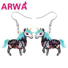 ARWA Acrylic Halloween Floral Horse Earrings Long Cute Animal Dangle Drop Jewellery For Women Kids Teens Fashion Birthday Gift 2024 - buy cheap