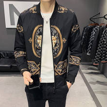 Bomber Print Floral Jacket Club Outfit Slim Fit Mens Bomber Jaqueta Masculina Plus 6xl Luxury Men Floral Jacket Black Jacket Men 2024 - buy cheap