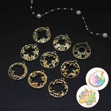 Metal Frame DIY Epoxy Resin UV Crystal Silicone Molds Accessories Golden Floral Animals Jewelry Pendant Necklace Making Charms 2024 - buy cheap