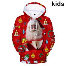 3 To 14 Years Kids Hoodies Merry Christmas 3D Hoodie Sweatshirt Boys Girls Long Sleeve Cartoon Jacket Coat Children Clothes 2024 - buy cheap