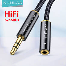 KUULAA Jack 3,5 мм аудио удлинитель для Huawei P20 lite стерео 3,5 мм Aux кабель для наушников Xiaomi Redmi 5 plus PC 2024 - купить недорого