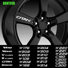 4pcs Car Wheel Rim Sticker For Mercedes Benz AMG CITAN R V CLASS SPRINTER VIANO VITO W203 W204 W205 W124 W213 W212 W214 W220 2024 - buy cheap