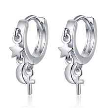 New 925 Sterling Silver Earrings Blue Zircon Earrings Woman Glamour Jewelry Gift 2024 - buy cheap