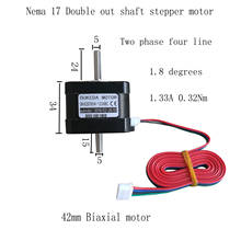 42BYGH34 dual axis motor 42 stepper motor dual output axis 0.32Nm 1.8 degrees 42 dual axis motor 2024 - buy cheap