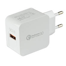 Cargador USB 3,0 de carga rápida, fuente de alimentación de 3A y 18W, adaptador de enchufe, compatible con todos los teléfonos inteligentes 2024 - compra barato