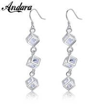 Fashion 925 Sterling Silver Earrings Cubic Zircon Earrings Woman Glamour Jewelry Gift 2024 - buy cheap
