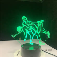 Lámpara LED 3D de lucha libre de Judo, luces nocturnas USB, regalo creativo de vacaciones, escritorio para oficina, decoración del hogar y sala de estar, 2637 2024 - compra barato