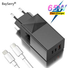 BaySerry 65W GaN Charger USB Type C PD Quick Charge 4.0 3.0 Portable Fast Charger For iPhone 12 Pro Samsung Xiaomi Laptop Tablet 2024 - buy cheap