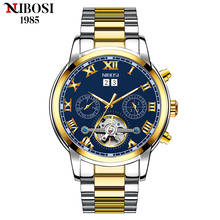 NIBOSI Mens Automatic Mechanical Watch Top Luxury Brand STAINLESS STEEL Sports Male Wrist Watch Waterproof Relogio Masculino 2024 - buy cheap