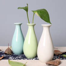 Vaso de cerâmica imitação branco, azul, verde, vaso de flores, flor, cesta de flores, decoração para casa, escritório, decoração nórdica 2024 - compre barato