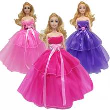 Ropa BJD a la moda para niñas, vestidos de novia de gasa con lazo para muñecas Barbie, accesorios de fiesta, vestidos de princesa, juguetes para niños, 1/6 2024 - compra barato