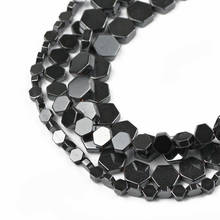 UPGFNK Hexagon Natural Black Hematite Stone Bead Loose Spacer Beads For Jewelry Making DIY Bracelet Necklace Accessories 4 6 8mm 2024 - buy cheap