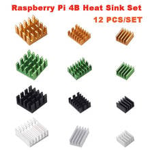 Heatsink Kit Cooling Cooler For Raspberry Pi 4B Aluminum Copper Heatsink Radiator Cooler Kit for Raspberry Pi 4 (Gold) 2024 - buy cheap