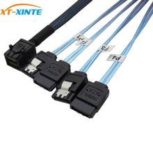 Mini Cable de disco duro HD36P SAS XT-XINTE a 4 x SATA 7P, SFF-8643, 12Gbps, HD, Mini SAS, puerto/controlador a 4 SATA, plano trasero 2024 - compra barato