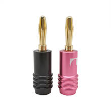 2Pcs 4mm Banana Plug Speaker 24K Gold Plated Audio Adapter Connector For Musical HiFi Banane Wire Connectors Set 2024 - buy cheap