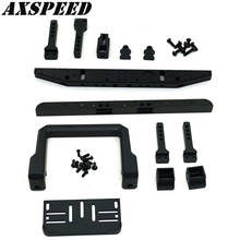 AXSPEED RC Car Bumper Metal Front & Rear Bumper Set with Screws Winch Mount for 1/10 TRX4 RC Crawler Car Upgrade Parts 2024 - buy cheap