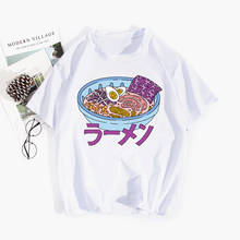 Ramen Japan Cat Anime Aesthetic Vintage Harajuku Tshirt Hip Hop Girl Print Top Tees Harajuku Tshirts Men Fashion Summer T-shirts 2024 - buy cheap