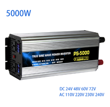 Pure Sine Wave Power inverte 5000W DC12/24/48/60/72V to AC220/230/240V 50HZ60HZ off grid inverter with ac charger UPS function 2024 - buy cheap