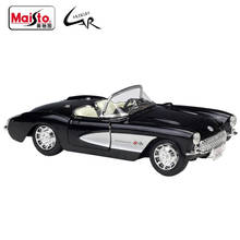 Maisto-Coche de juguete de aleación de Metal para niños, modelo 1:24, colección de regalo, Chevrolet Corvette 1957 2024 - compra barato