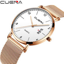CUENA Best Sell Watch Men Top Brand Luxury Quartz Watches Men Sport Military Stainless Steel Wrist Watch Relogio Masculino 2024 - buy cheap