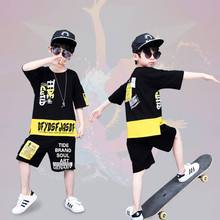 Kids Letter Crop Tops cotton children sport suits Dance Costumes for  Boy Teenage Boys Hip Hop Clothing 3 4 5 6  8  10 12 Years 2024 - buy cheap